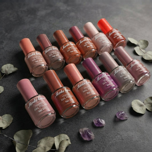Pack of 6 - High Pigmented Big Size Nail Polish Set – Vibrant Long-Lasting Colours