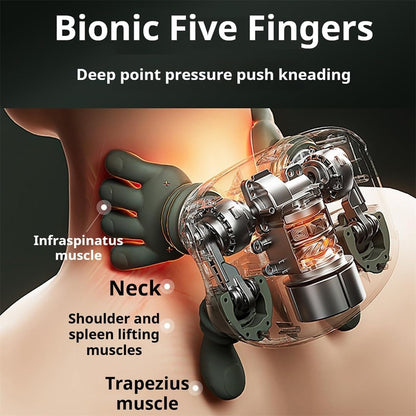Smart Finger Pressure Neck Massager – Electric Deep Kneading Heated Back & Shoulder Massager | Pain Relief Relaxation Device for Home