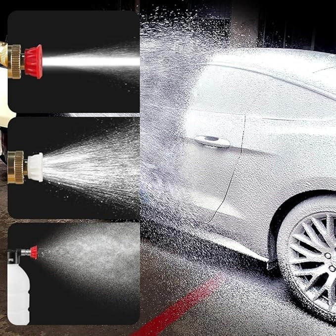 Automatic Cordless Car Wash Spray Gun | 48V High Pressure Lithium Battery | Wireless Foam Jet Washer (Single Battery)