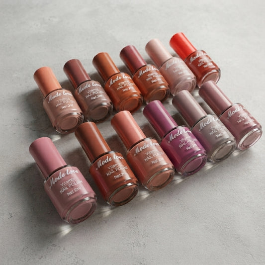 Pack of 6 - High Pigmented Big Size Nail Polish Set – Vibrant Long-Lasting Colours