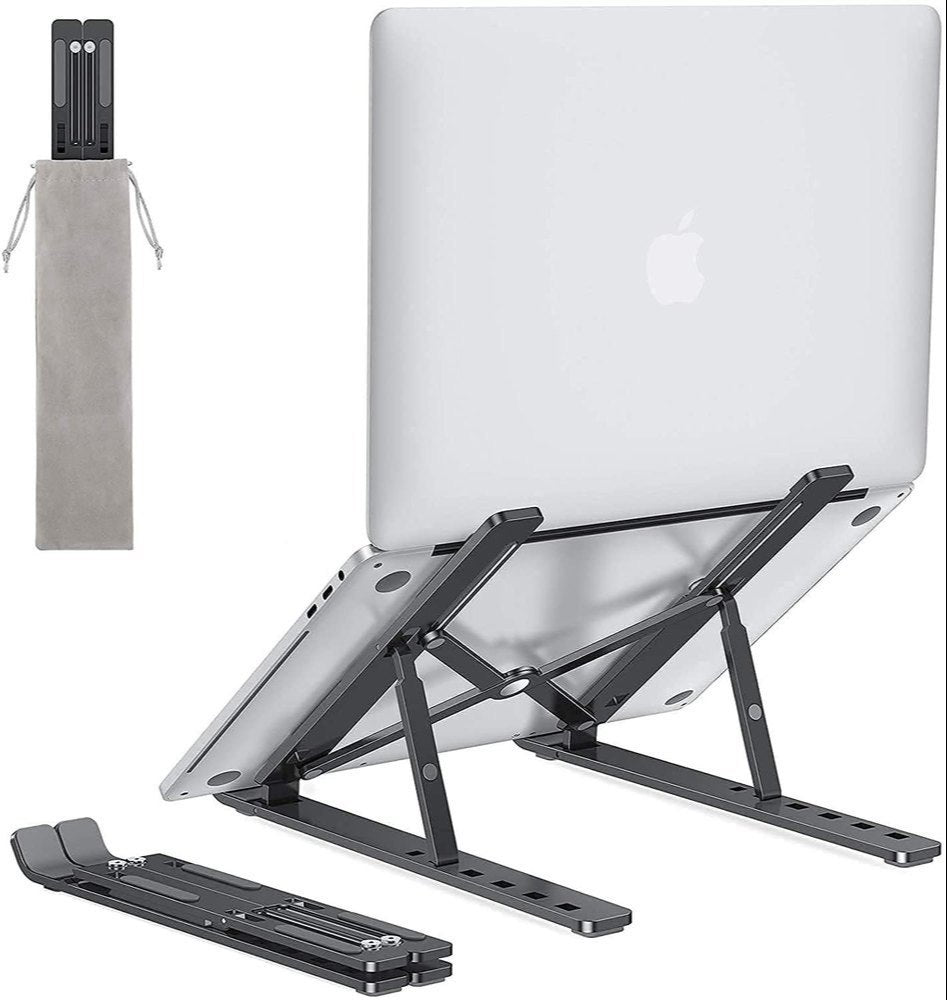 Premium Plastic Laptop Stand – Lightweight & Durable Foldable Laptop Holder, Ergonomic Desk Stand for Laptop, Notebook & MacBook Random Color