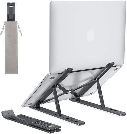 Premium Plastic Laptop Stand – Lightweight & Durable Foldable Laptop Holder, Ergonomic Desk Stand for Laptop, Notebook & MacBook Random Color