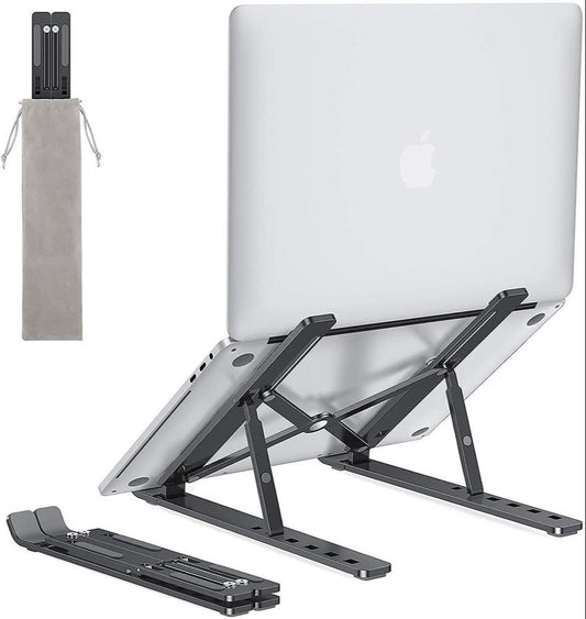 Premium Plastic Laptop Stand – Lightweight & Durable Foldable Laptop Holder, Ergonomic Desk Stand for Laptop, Notebook & MacBook Random Color