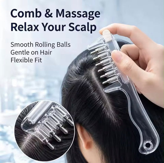 Scalp Massage & Relaxing Comb with Rolling Balls – Gentle Head Massager Comb for Scalp Massage, Hair Care & Relaxation