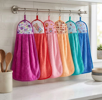 Cotton hanging kitchen towels (Size: 13" x 26")